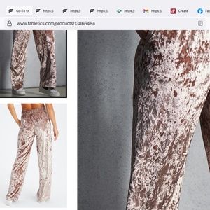 Crushed Velour Wide legged pants